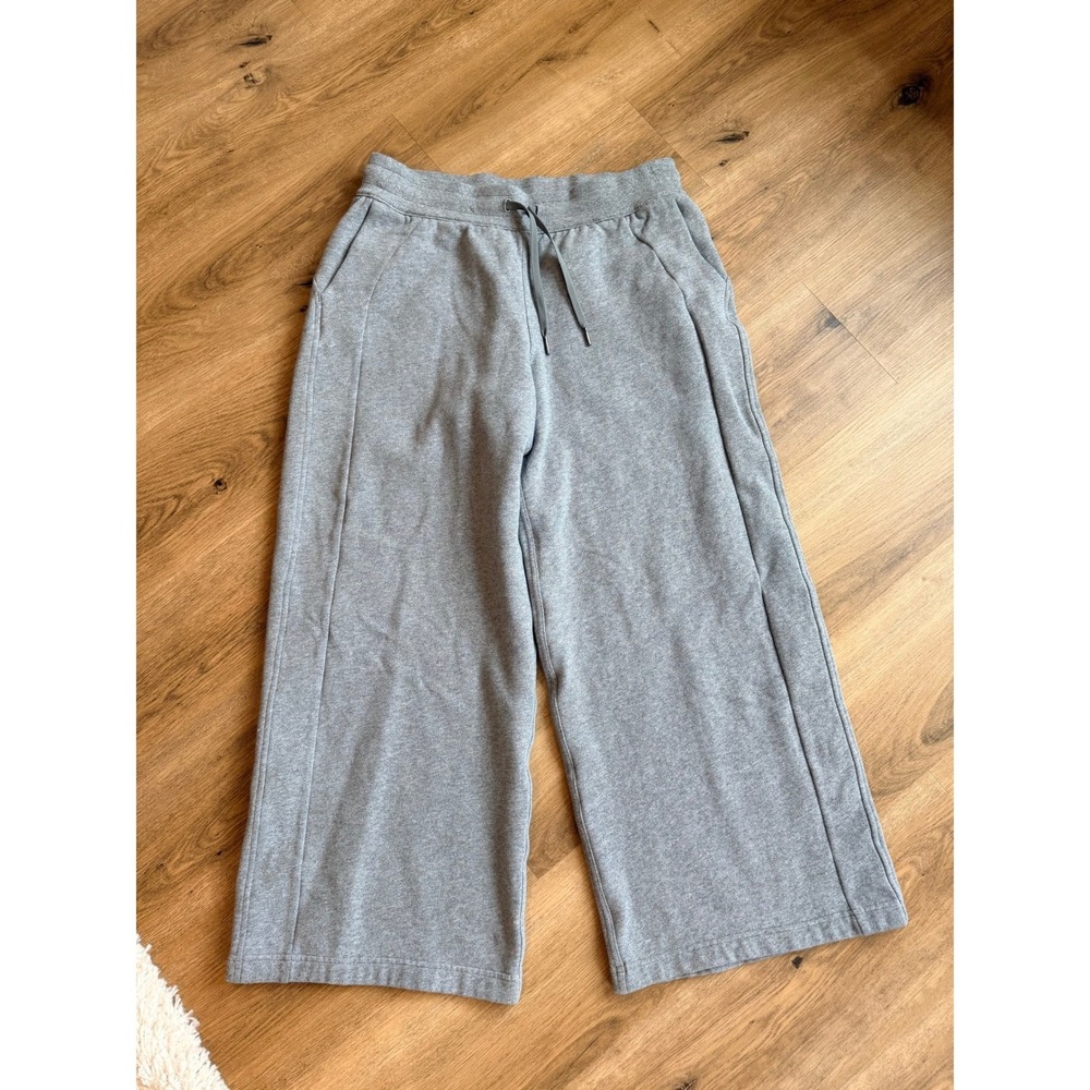Lululemon Scuba Wide-Leg High-Rise Pant Heathered Core Ultra Light Grey Size L
